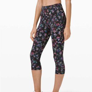 Lululemon Fast and Free Crop II 19" - Floral Multi